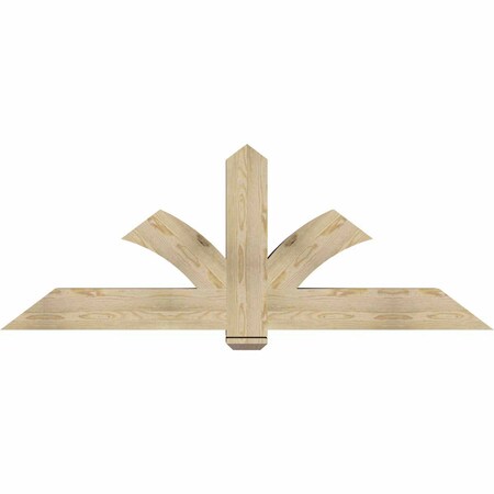 Ekena Millwork Redmond Rough Sawn Timber Gable Bracket, Douglas Fir, 72"W x 27"H x 6"D x 6"F, 9/12 Pitch GBW072X27X0606RED00RDF
